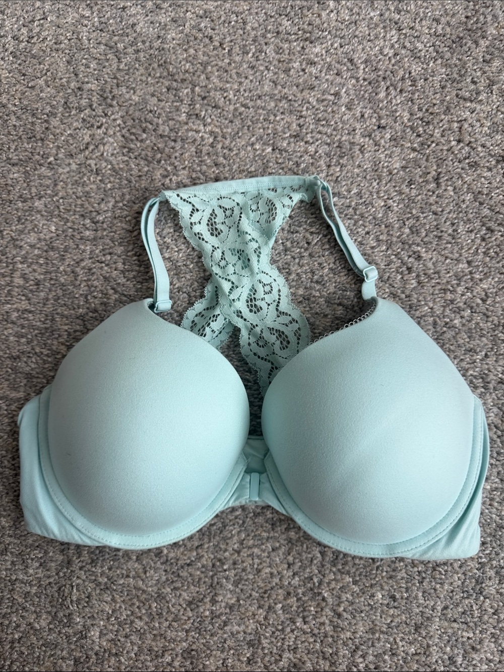 Victoria's Secret Mint Lace Racerback T-Shirt Bra